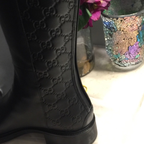 Gucci Authentic Gussima Black Boots. NwT - Picture 3 of 8